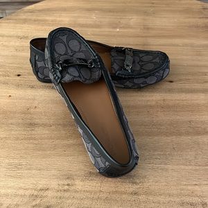 Coach Black/Grey Logo Loafer